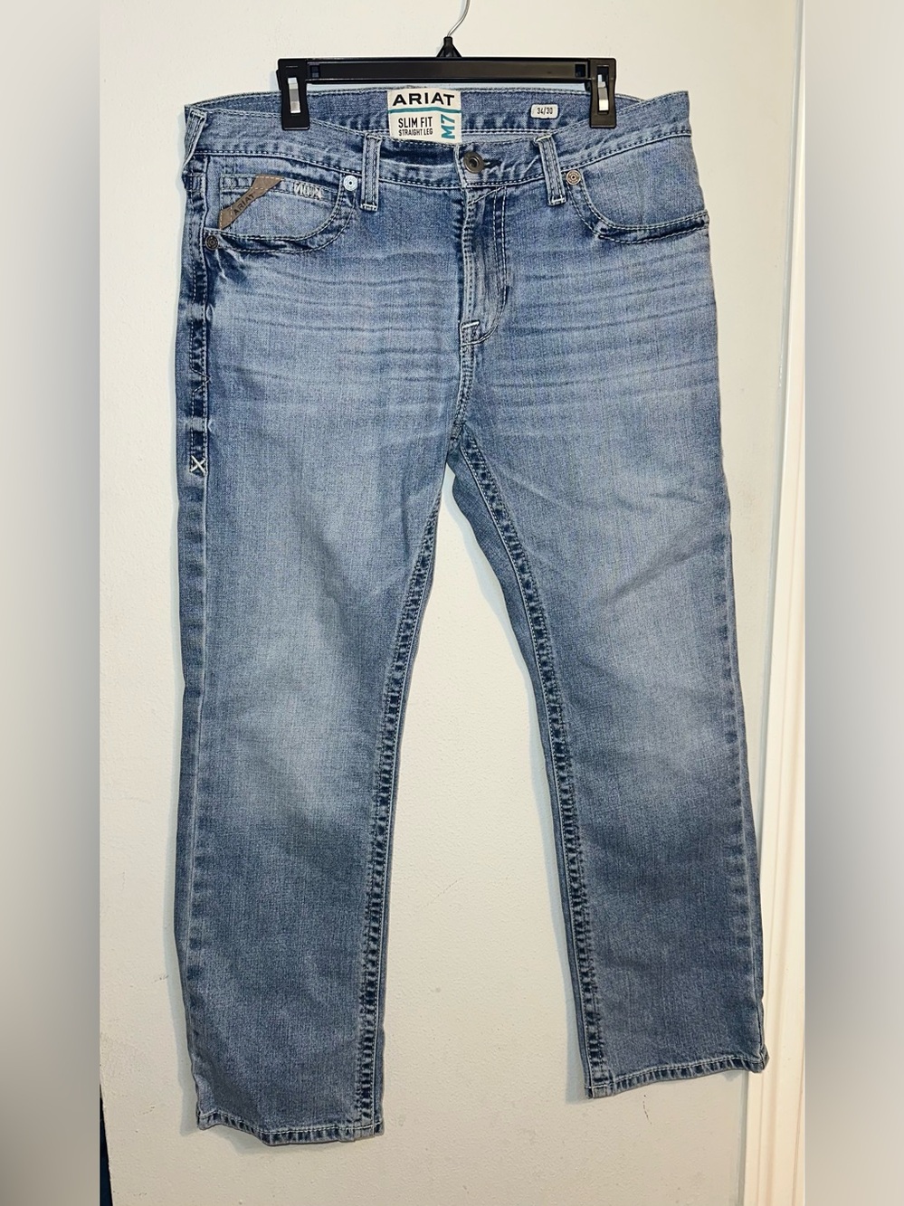 Ariat Blue Denim Jeans Slim Straight